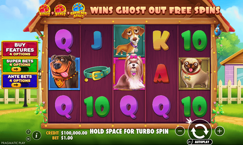 Graphics of The Big Dog House slot Graphics of The Big Dog House slot